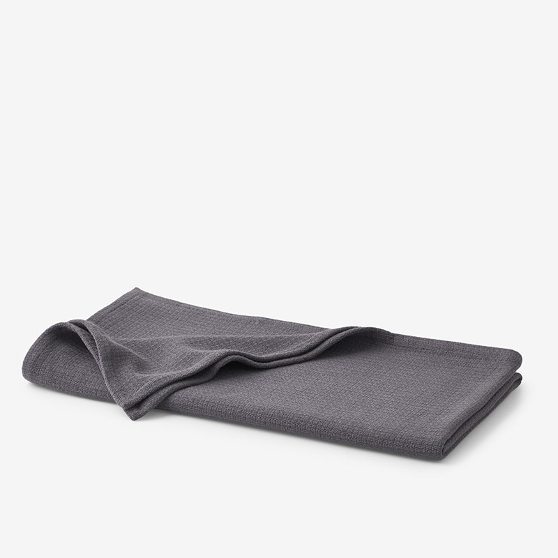 The Company Store Cotton Weave Throw Blanket In Slate Gray