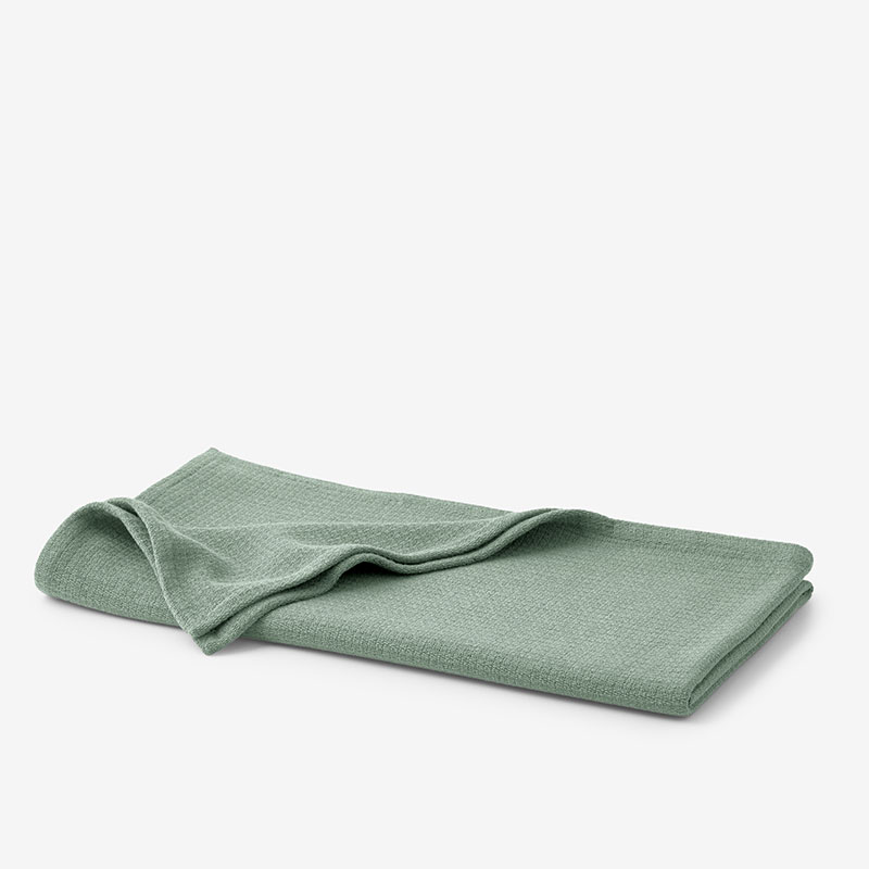 The Company Store Cotton Weave Blanket Throw In Green