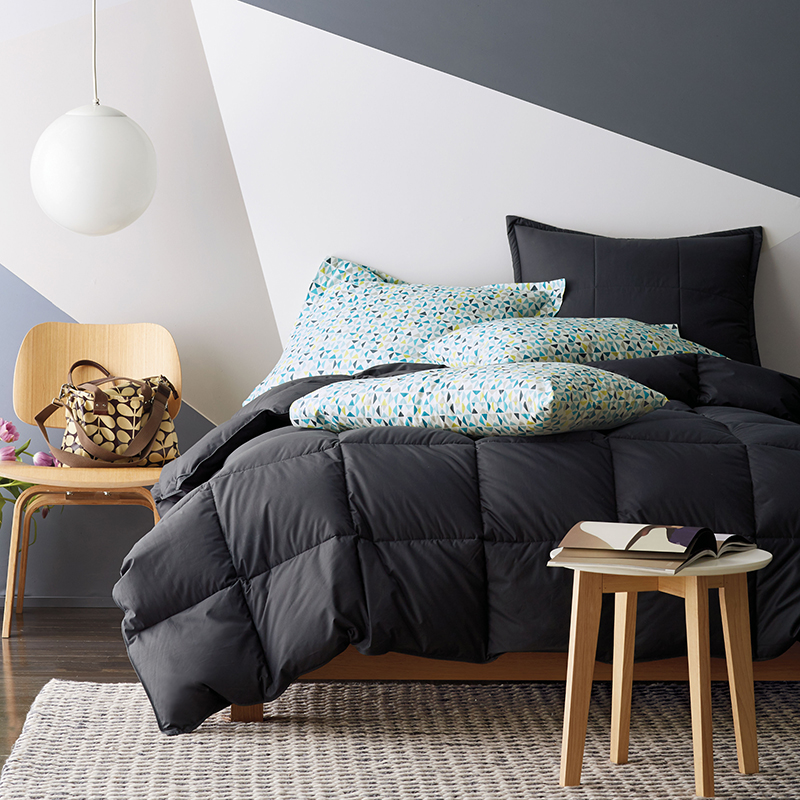 dark grey down comforter