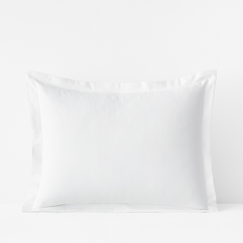 The Company Store Luxe Ultra-cozy Cotton Flannel Sham In White