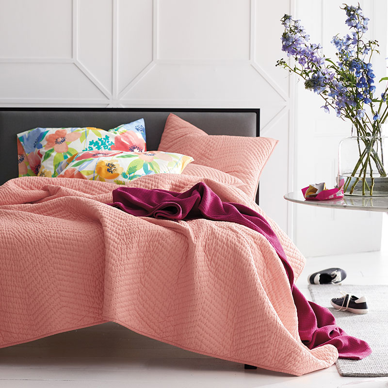 Voile Sham - Coral, Euro