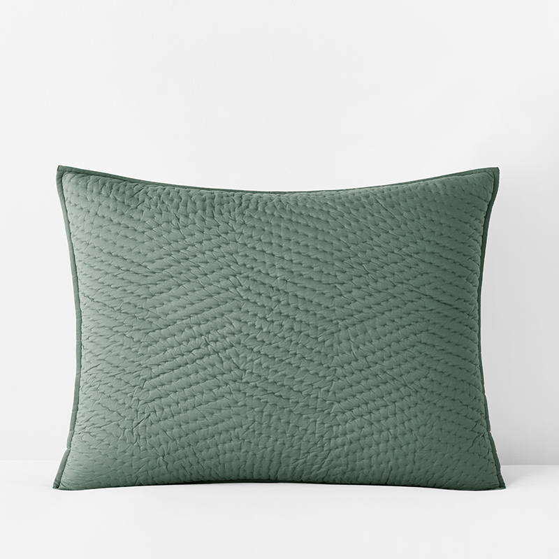 The Company Store Voile Sham In Green