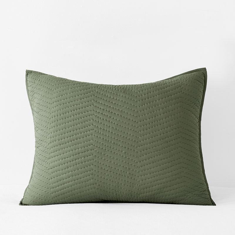 Voile Sham - Dark Olive, King