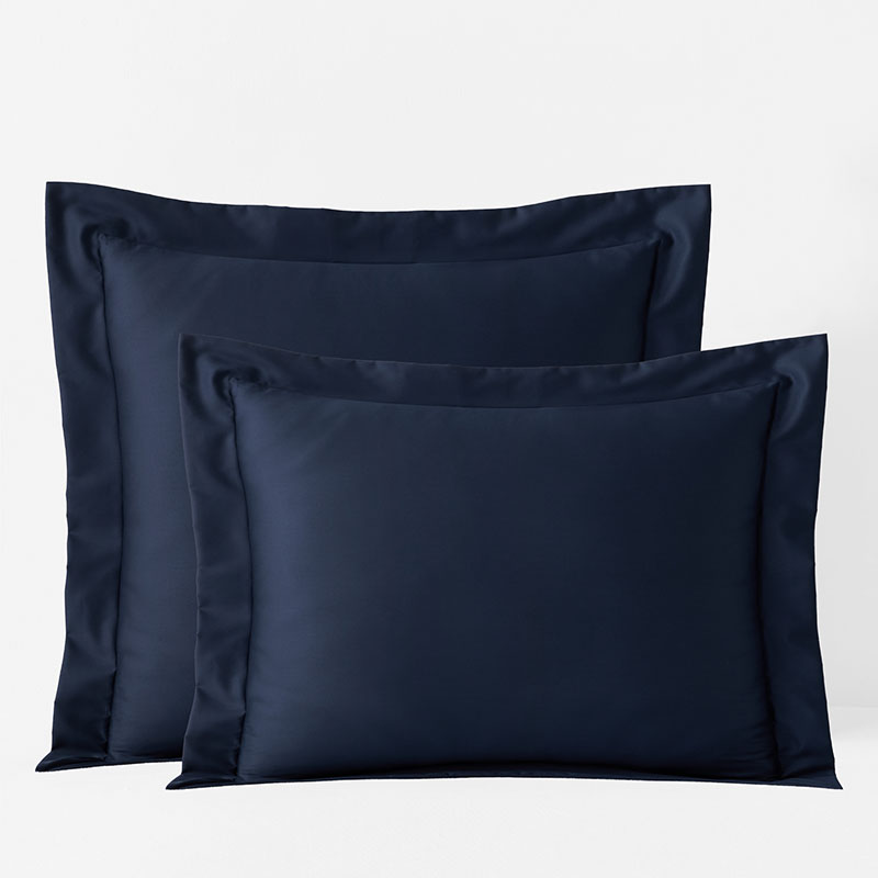 The Company Store Premium Smooth Supima® Cotton Wrinkle-free Sateen Sham In Blue