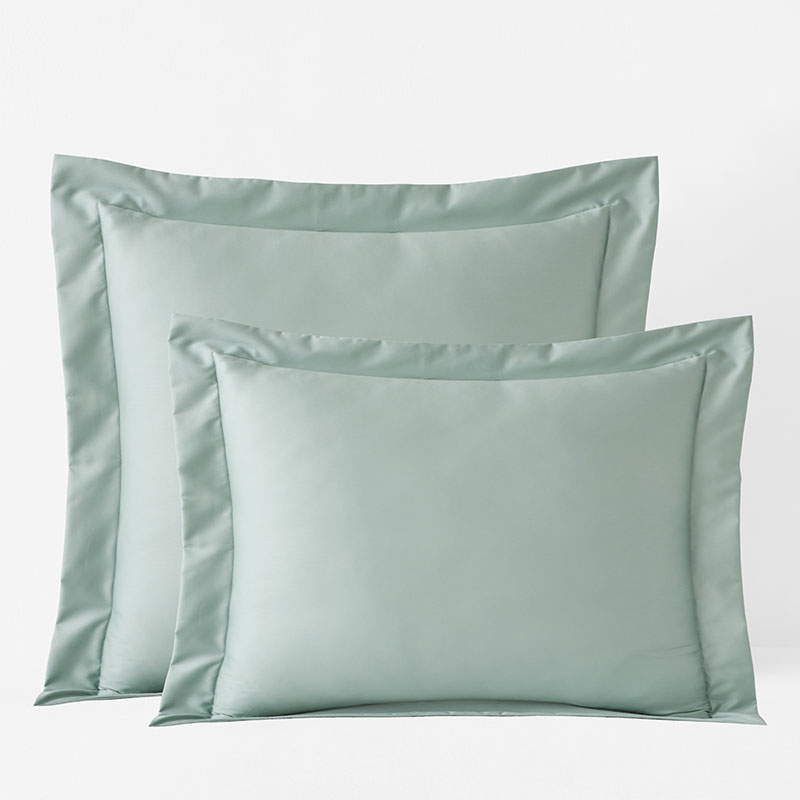 The Company Store Premium Smooth Supima® Cotton Wrinkle-free Sateen Sham In Green/teal/turquoise Blue