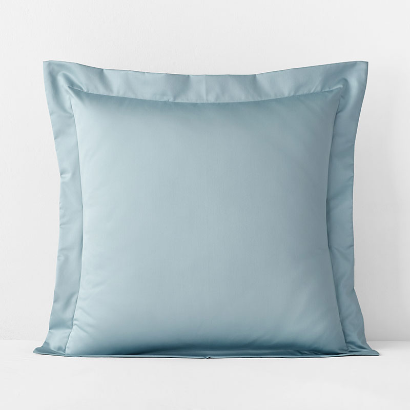 The Company Store Premium Smooth Supima® Cotton Wrinkle-free Sateen Sham In Blue