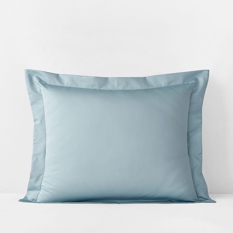 The Company Store Premium Smooth Supima® Cotton Wrinkle-free Sateen Sham In Blue