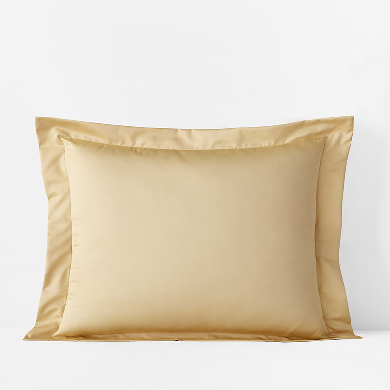 The Company Store Premium Smooth Supima® Cotton Wrinkle-free Sateen Sham In Yellow