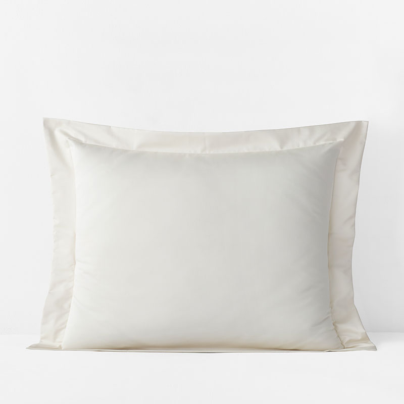 The Company Store Premium Smooth Supima® Cotton Wrinkle-free Sateen Sham In Ivory