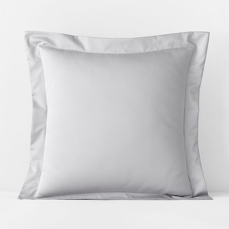 The Company Store Premium Smooth Supima® Cotton Wrinkle-free Sateen Sham In Light Gray