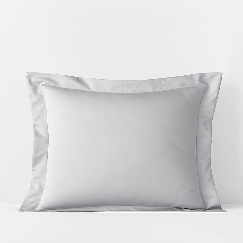 The Company Store Premium Smooth Supima® Cotton Wrinkle-free Sateen Sham In Light Gray