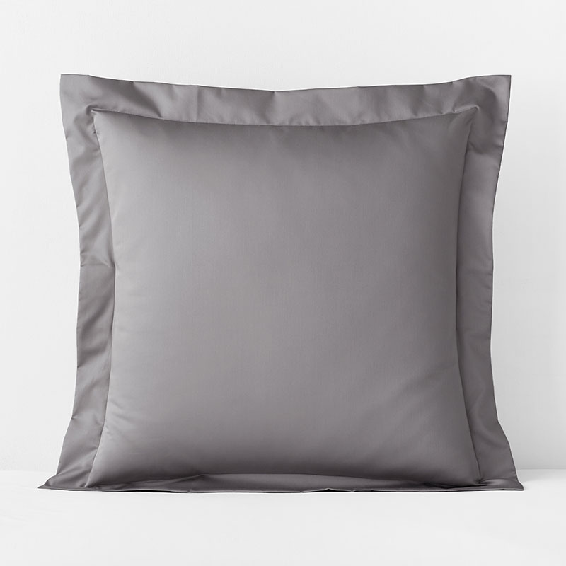 The Company Store Premium Smooth Supima® Cotton Wrinkle-free Sateen Sham In Gray