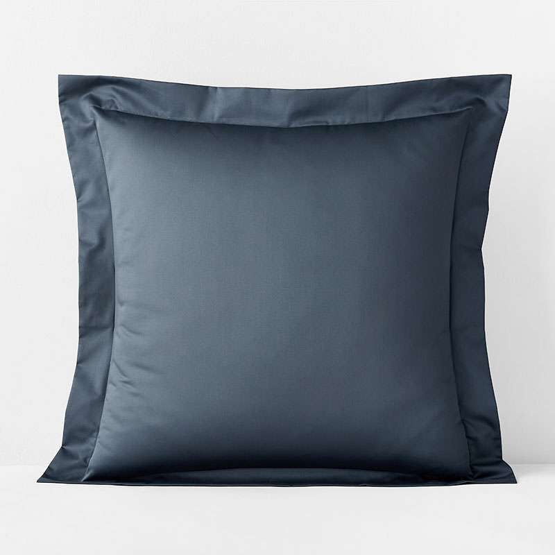 The Company Store Premium Smooth Supima® Cotton Wrinkle-free Sateen Sham In Steel Blue