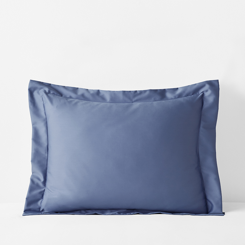 The Company Store Premium Smooth Supima® Cotton Wrinkle-free Sateen Sham In Blue Dusk