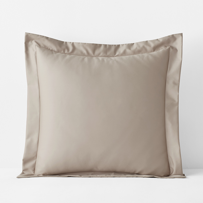 The Company Store Premium Smooth Supima® Cotton Wrinkle-free Sateen Sham In Beige