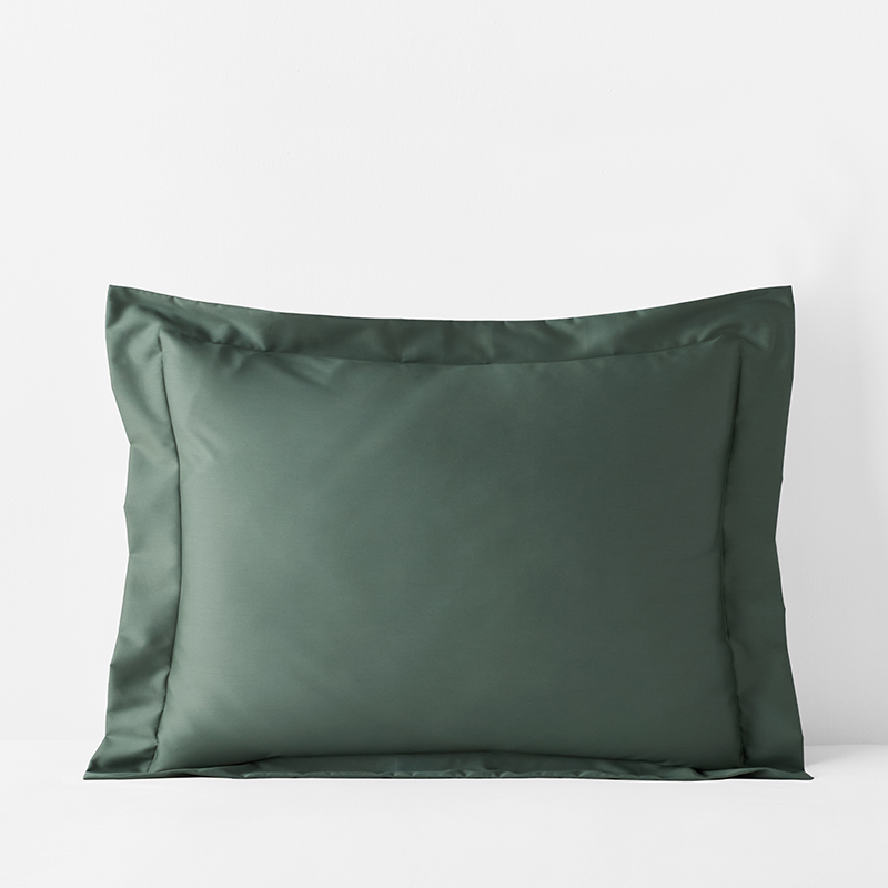 The Company Store Premium Smooth Supima® Cotton Wrinkle-free Sateen Sham In Olive Green