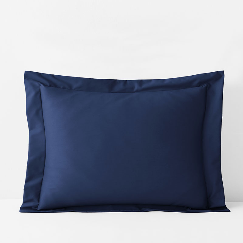 The Company Store Classic Smooth Wrinkle-free Sateen Sham In Blue Sapphire