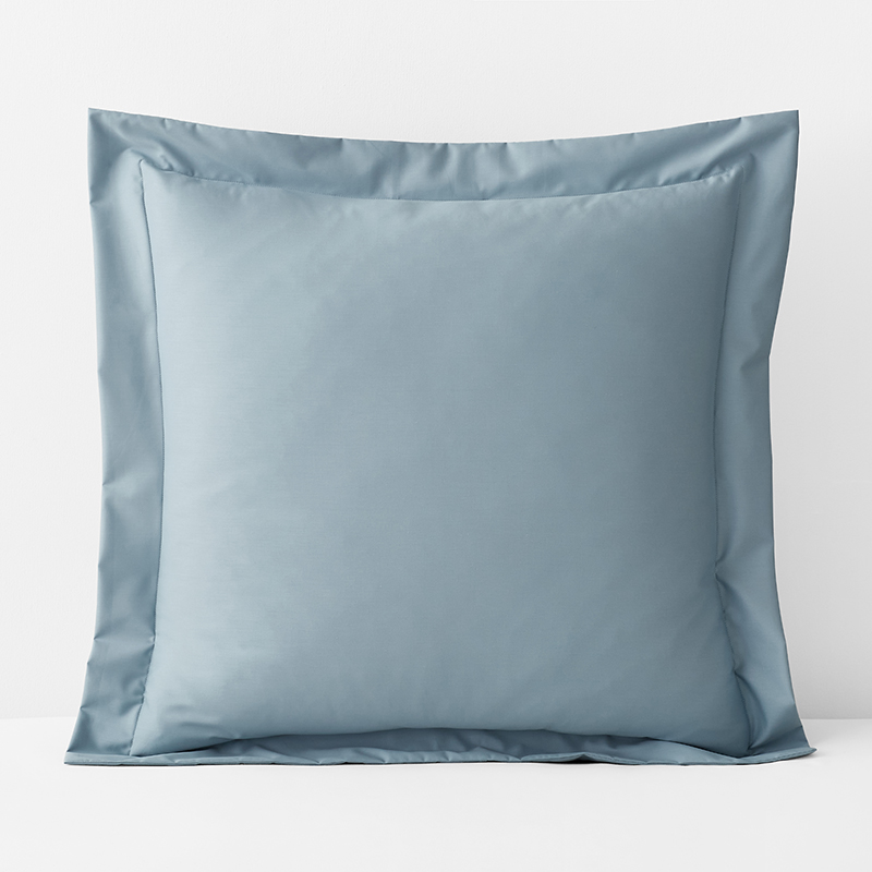 The Company Store Classic Smooth Wrinkle-free Sateen Sham In Blue Shale