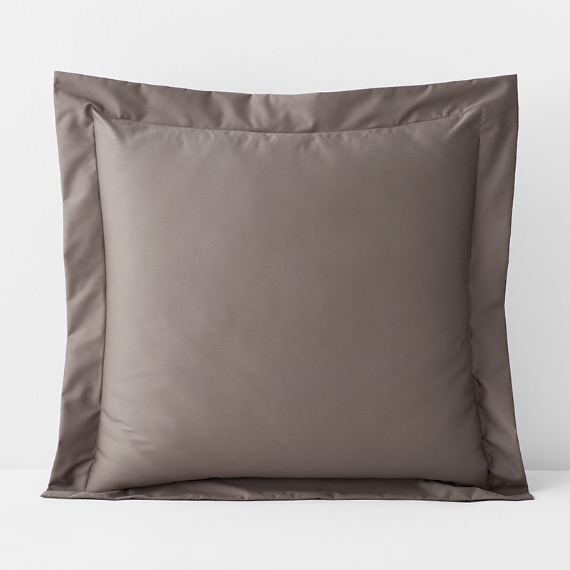 The Company Store Classic Smooth Wrinkle-free Sateen Sham In Brown