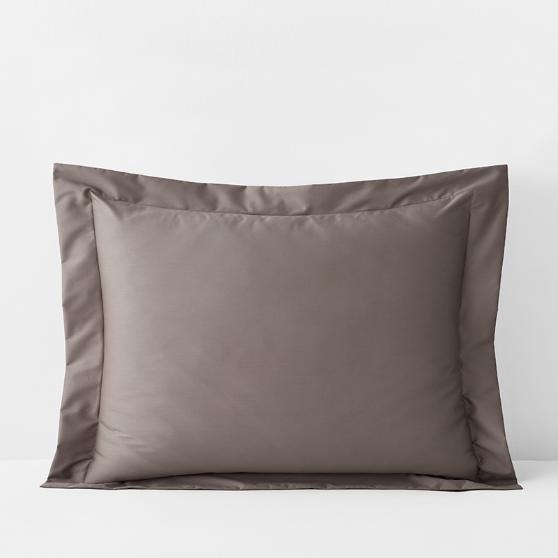 The Company Store Classic Smooth Wrinkle-free Sateen Sham In Brown