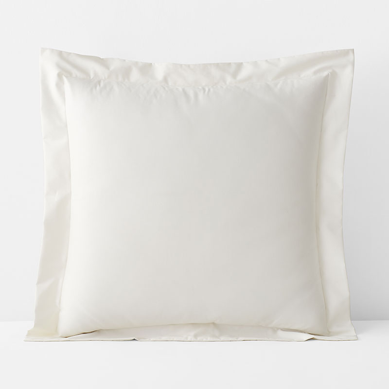 The Company Store Classic Smooth Wrinkle-free Sateen Sham In Ivory