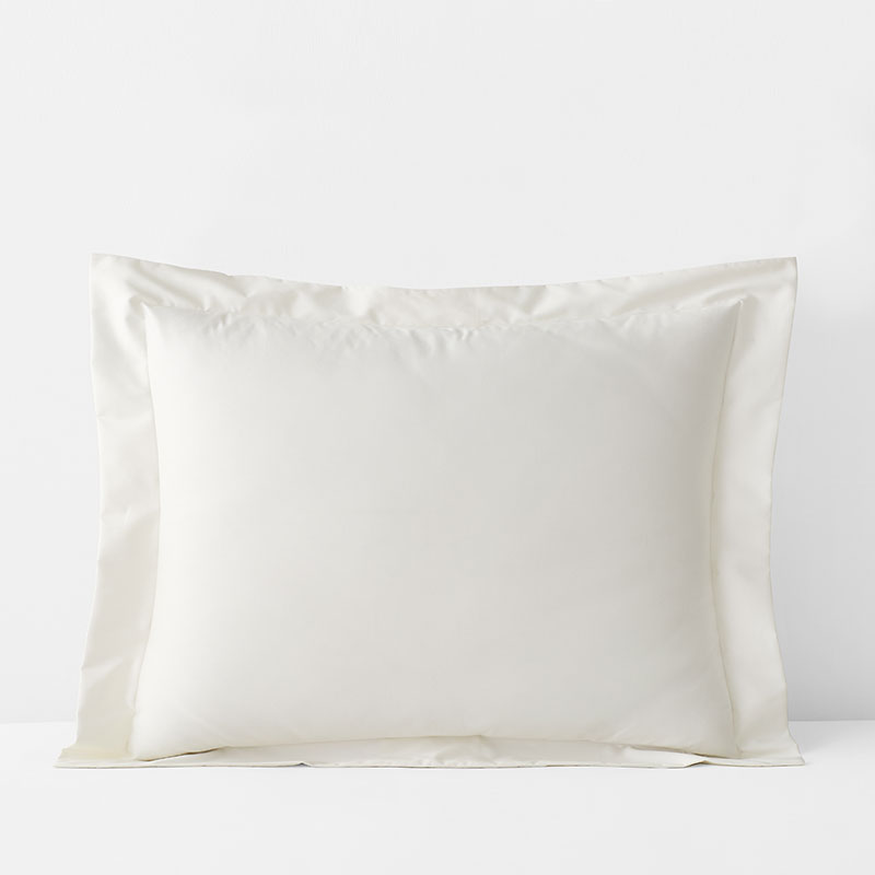 The Company Store Classic Smooth Wrinkle-free Sateen Sham In Ivory