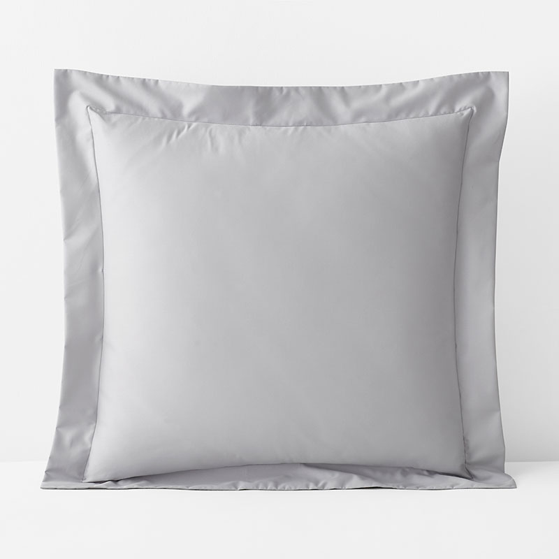 The Company Store Classic Smooth Wrinkle-free Sateen Sham In Gray Mist