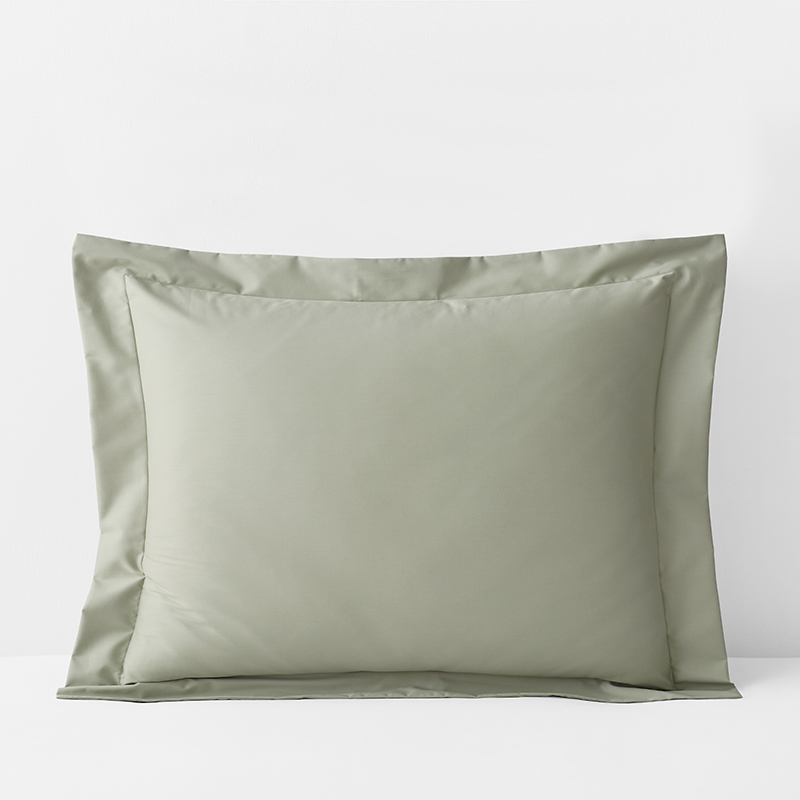 The Company Store Classic Smooth Wrinkle-free Sateen Sham In Laurel Green
