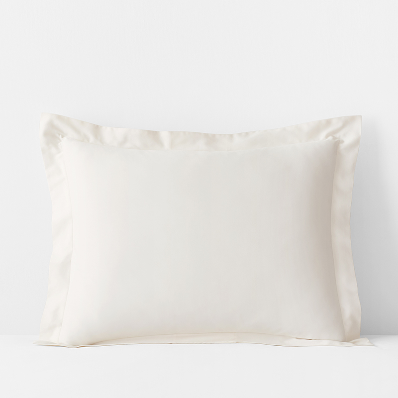 The Company Store Classic Smooth Rayon Made From Bamboo Sateen Sham In Ivory