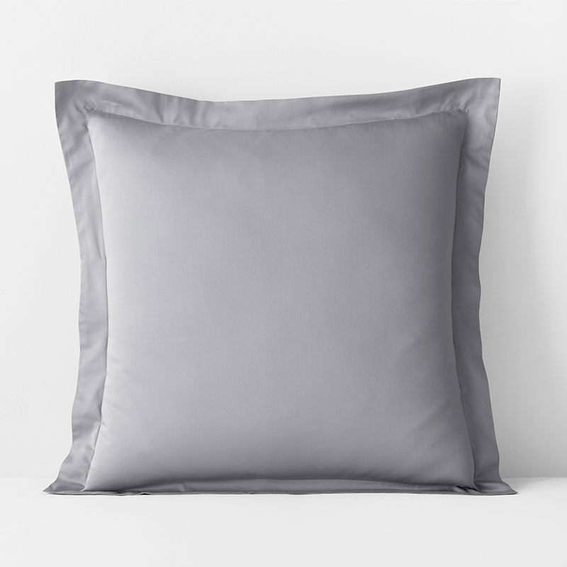 The Company Store Classic Smooth Rayon Made From Bamboo Sateen Sham In Pebble Gray