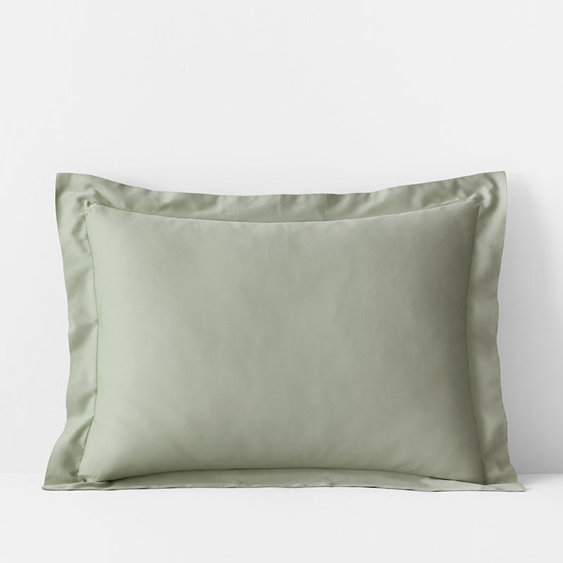 The Company Store Classic Smooth Rayon Made From Bamboo Sateen Sham In Green