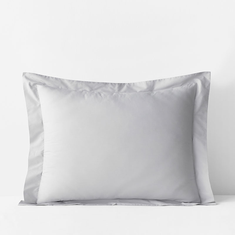 The Company Store Premium Cool Supima® Cotton Percale Sham In Pearl Gray