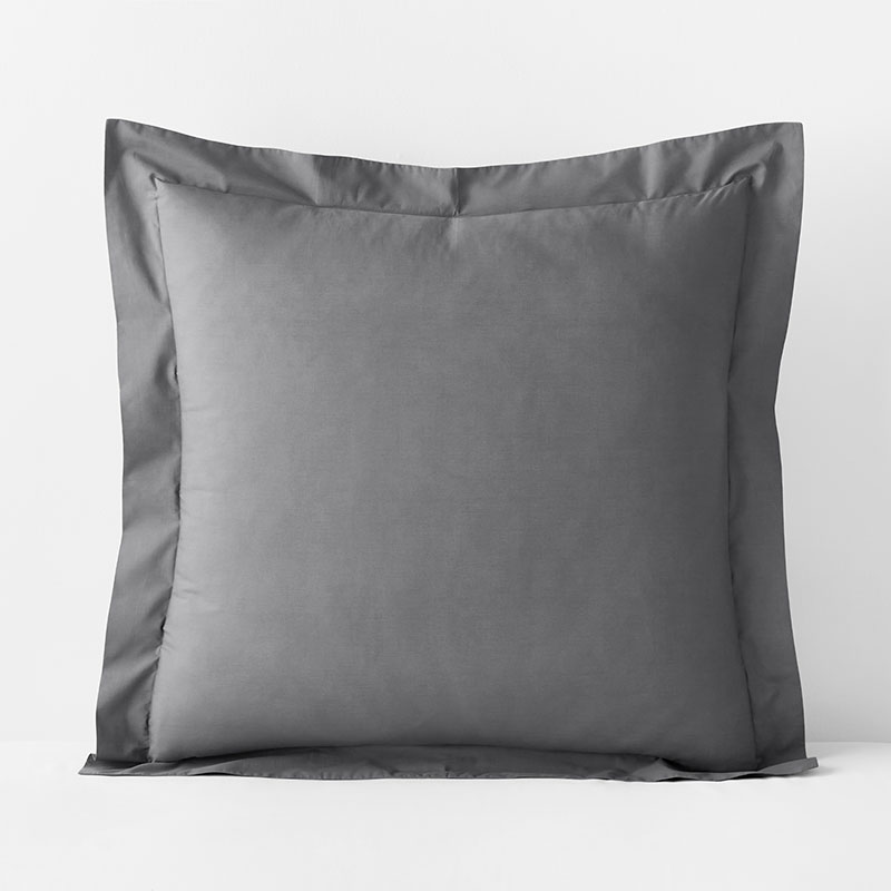 The Company Store Premium Cool Supima® Cotton Percale Sham In Gray