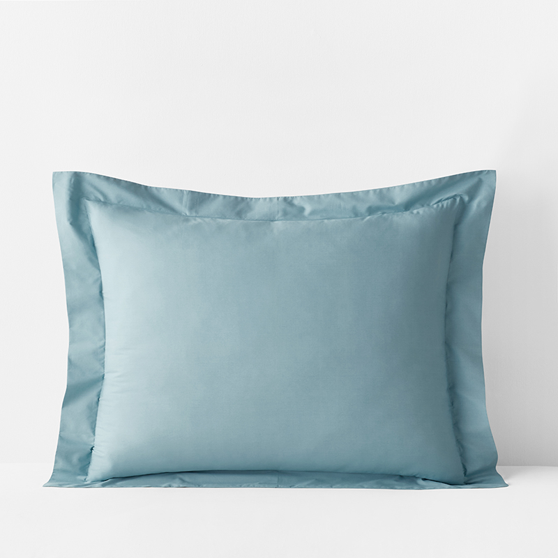 The Company Store Premium Cool Supima® Cotton Percale Sham In Slate Blue