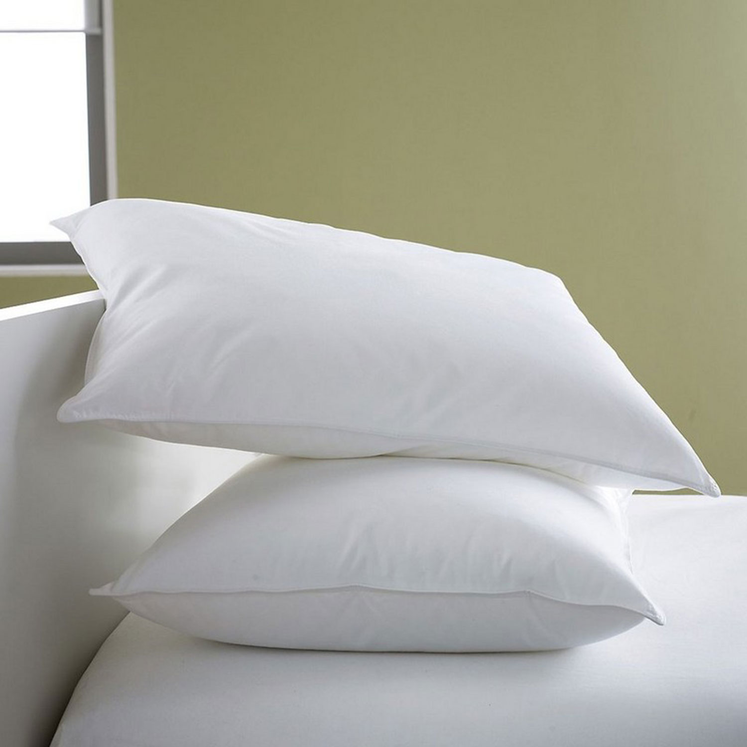 Premium Travel Pillow Throw Set - Beige, Cotton, Light Warmth | The Company Store