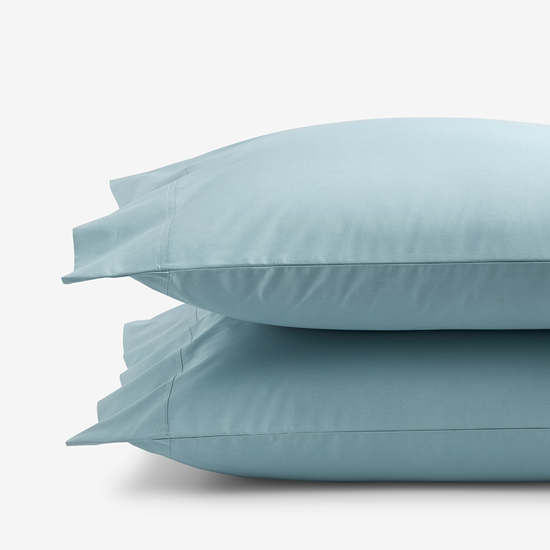 The Company Store Premium Cool Supima® Cotton Percale Pillowcase Set In Slate Blue