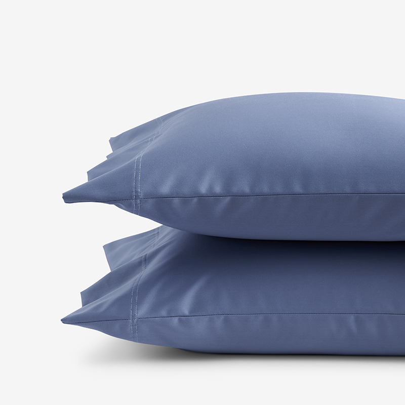 The Company Store Premium Smooth Supima® Cotton Wrinkle-free Sateen Pillowcase Set In Blue Dusk