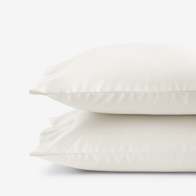 The Company Store Premium Smooth Supima® Cotton Wrinkle-free Sateen Pillowcase Set In Ivory