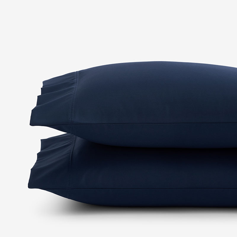 The Company Store Premium Smooth Supima® Cotton Wrinkle-free Sateen Pillowcase Set In Blue