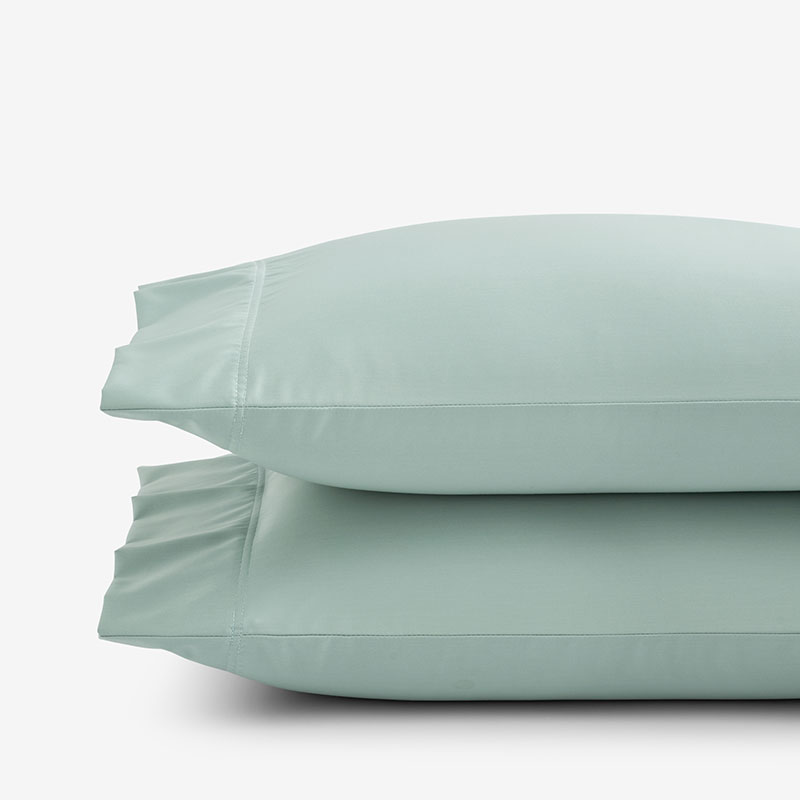 The Company Store Premium Smooth Supima® Cotton Wrinkle-free Sateen Pillowcase Set In Green/teal/turquoise Blue