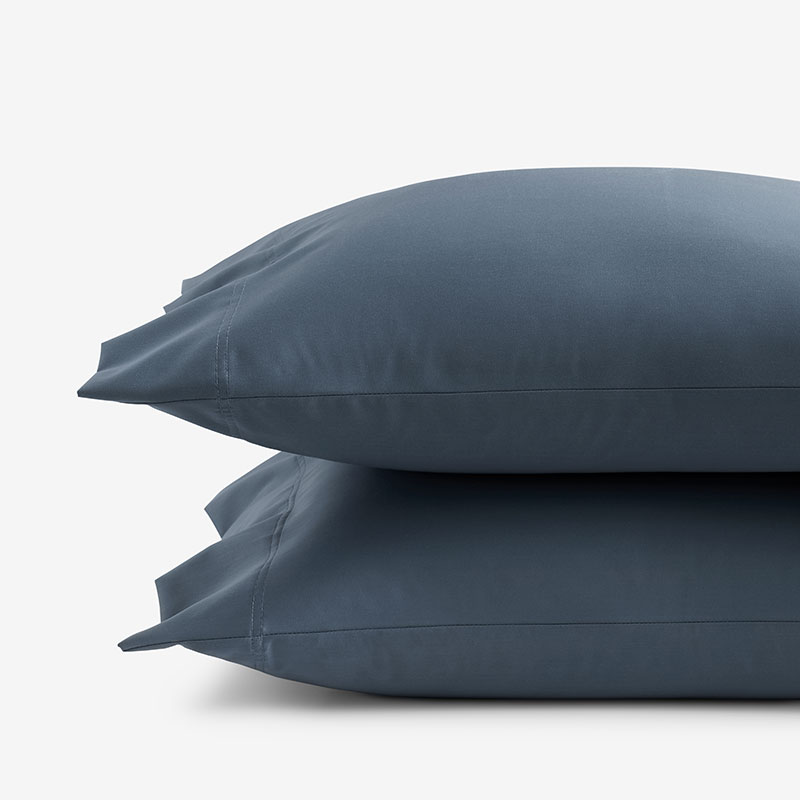 The Company Store Premium Smooth Supima® Cotton Wrinkle-free Sateen Pillowcase Set In Steel Blue