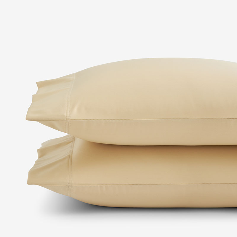 The Company Store Premium Smooth Supima® Cotton Wrinkle-free Sateen Pillowcase Set In Yellow