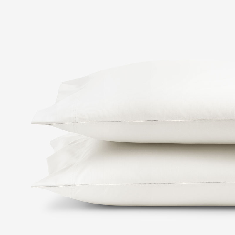 Company Cotton™ Wrinkle-Free Sateen Pillowcase Set - Creme, King | The Company Store