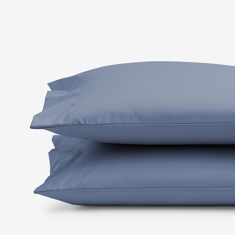 The Company Store Classic Smooth Wrinkle-free Sateen Pillowcase Set In Infinity Blue