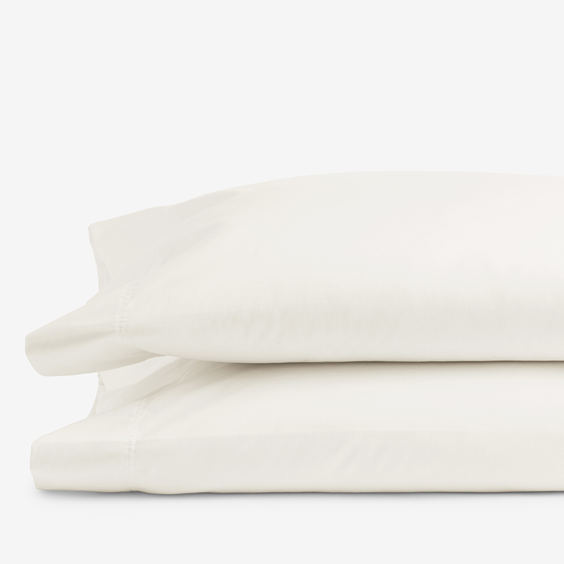 The Company Store Classic Smooth Rayon Made From Bamboo Sateen Pillowcase Set In Ivory