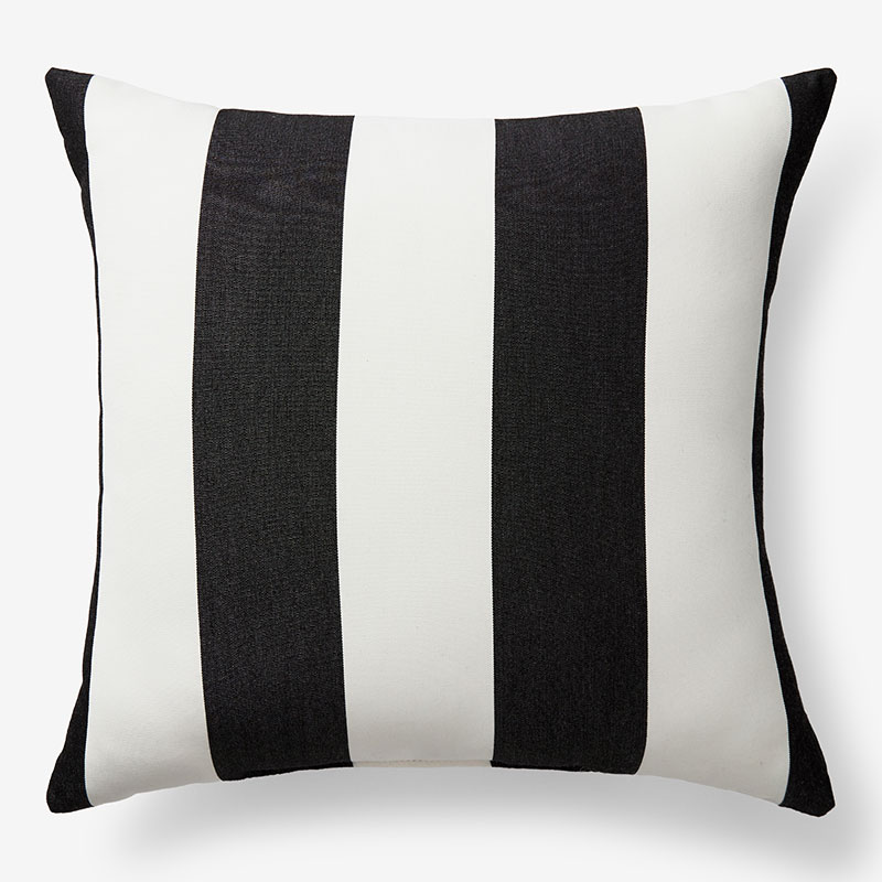 The Company Store Indoor/outdoor Toss Pillow In Black/white
