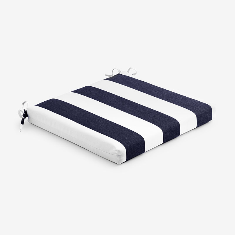 The Company Store Replacement Knife Edge Chair Cushion In Blue/white