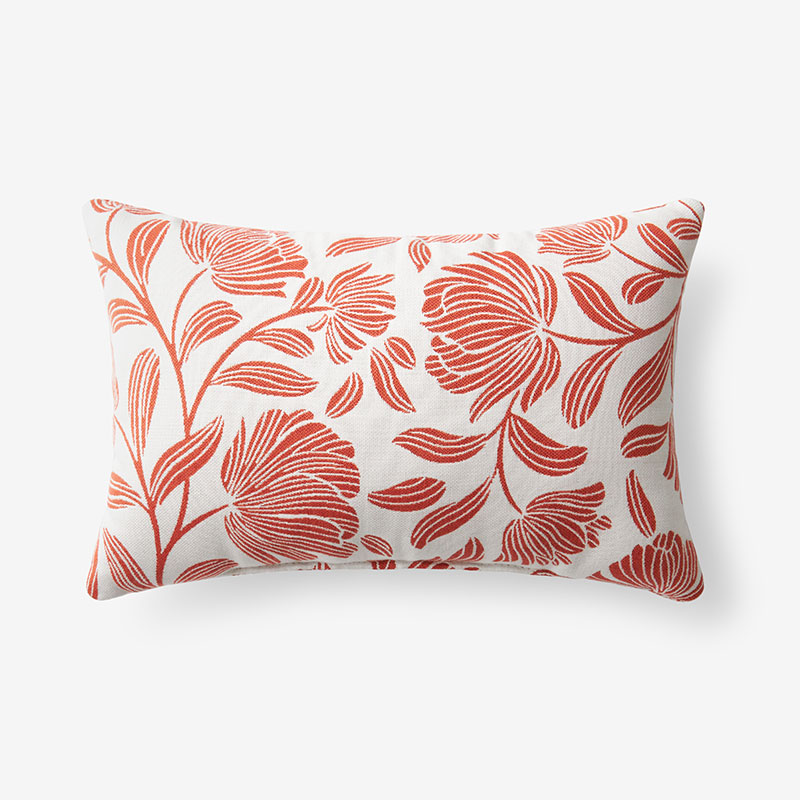 The Company Store Indoor/outdoor Toss Pillow In Orange/coral