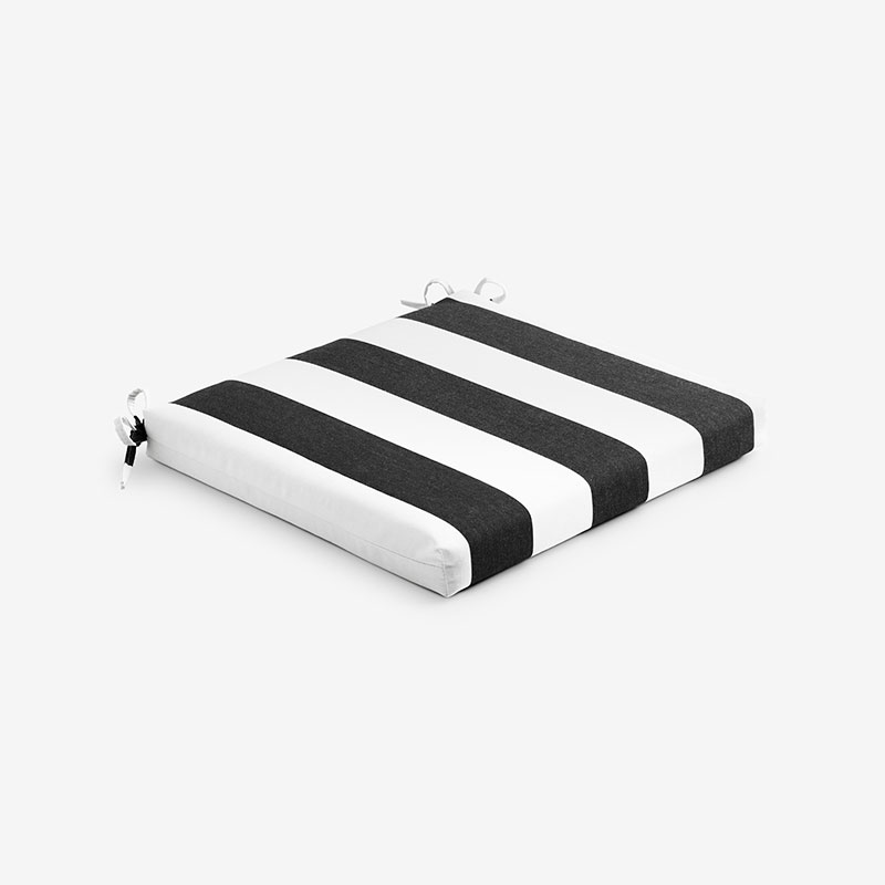 The Company Store Replacement Knife Edge Chair Cushion In Black/white