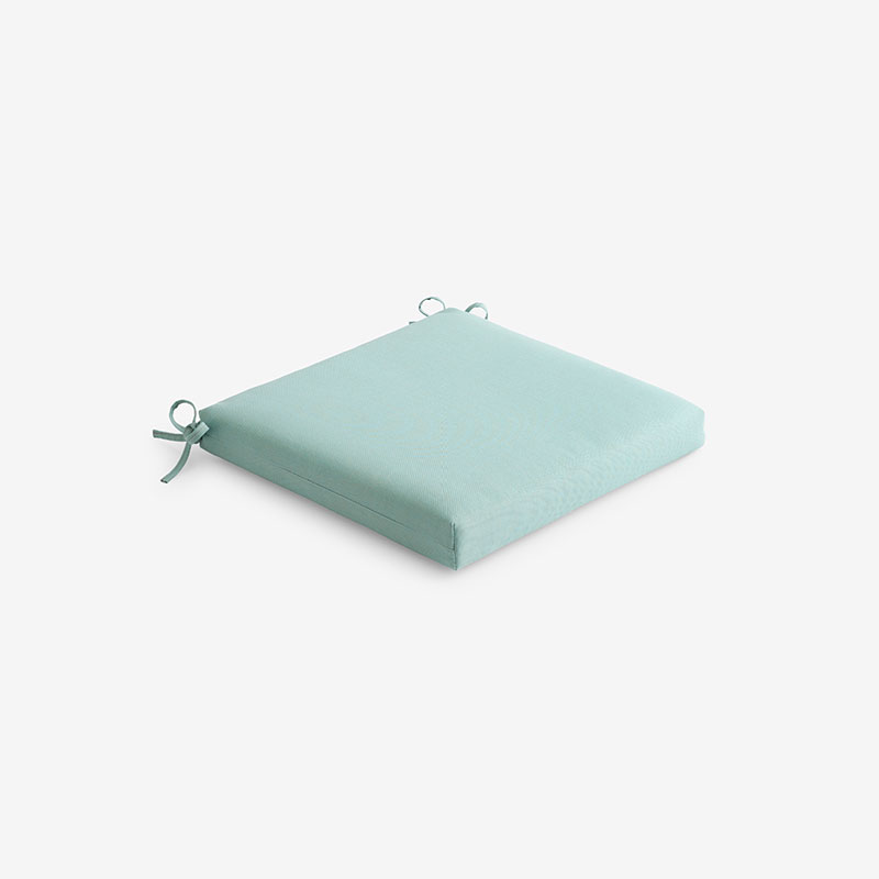 The Company Store Replacement Knife Edge Chair Cushion In Teal/turquoise Blue
